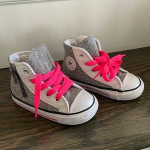 Converse toddler high top sneakers, size 6